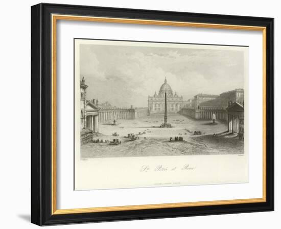 St Peter's at Rome-Giovanni Battista Piranesi-Framed Giclee Print