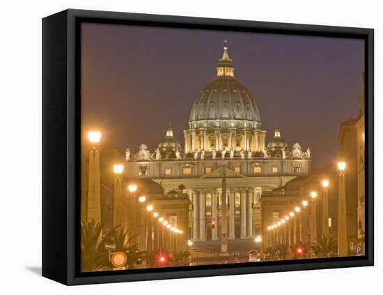 St. Peter's Basilica and Conciliazione Street, Rome, Lazio, Italy, Europe-Marco Cristofori-Framed Premier Image Canvas