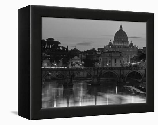 St Peter's Basilica and Ponte Saint Angelo, Rome, Italy-Doug Pearson-Framed Premier Image Canvas