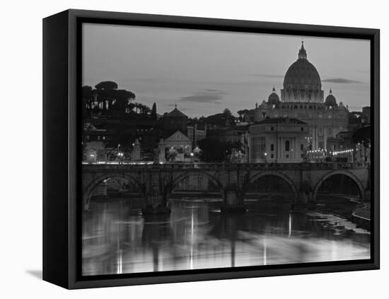 St Peter's Basilica and Ponte Saint Angelo, Rome, Italy-Doug Pearson-Framed Premier Image Canvas