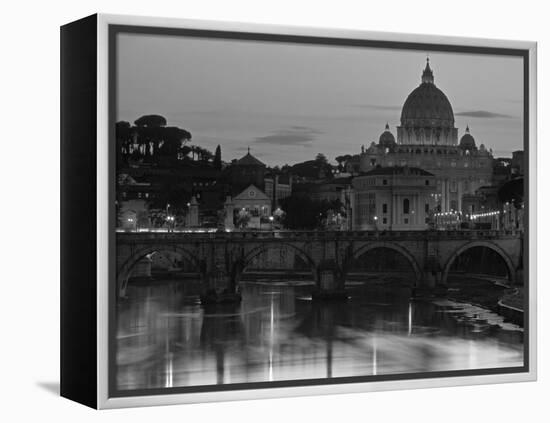 St Peter's Basilica and Ponte Saint Angelo, Rome, Italy-Doug Pearson-Framed Premier Image Canvas