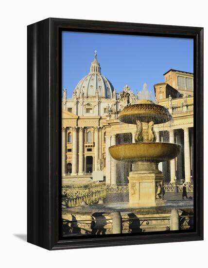 St. Peter's Basilica, Piazza San Pietro (St. Peter's Square), Vatican City, Rome, Lazio, Italy-Jochen Schlenker-Framed Premier Image Canvas