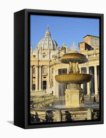 St. Peter's Basilica, Piazza San Pietro (St. Peter's Square), Vatican City, Rome, Lazio, Italy-Jochen Schlenker-Framed Premier Image Canvas