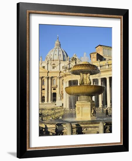 St. Peter's Basilica, Piazza San Pietro (St. Peter's Square), Vatican City, Rome, Lazio, Italy-Jochen Schlenker-Framed Photographic Print