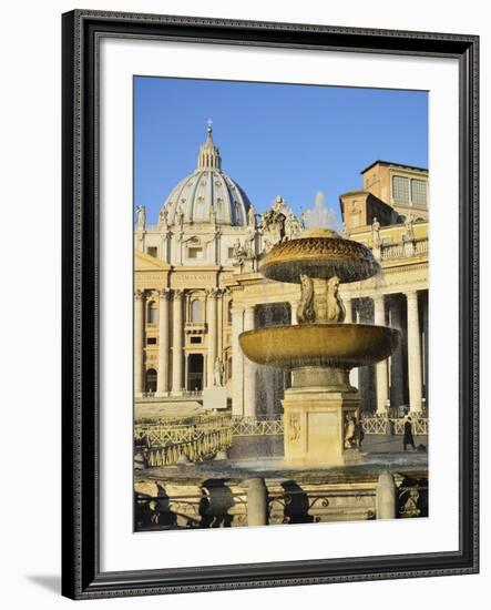 St. Peter's Basilica, Piazza San Pietro (St. Peter's Square), Vatican City, Rome, Lazio, Italy-Jochen Schlenker-Framed Photographic Print