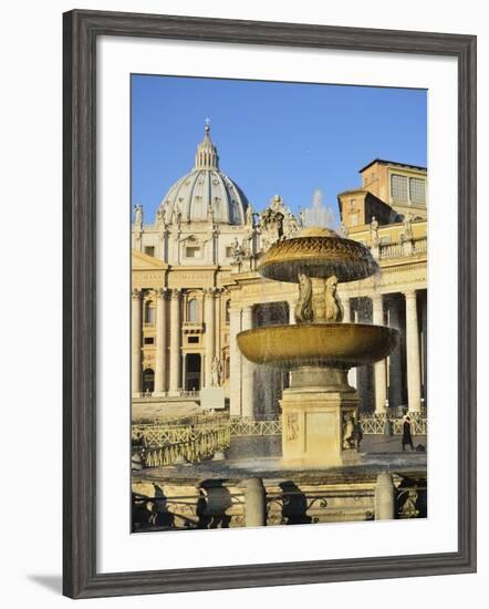 St. Peter's Basilica, Piazza San Pietro (St. Peter's Square), Vatican City, Rome, Lazio, Italy-Jochen Schlenker-Framed Photographic Print