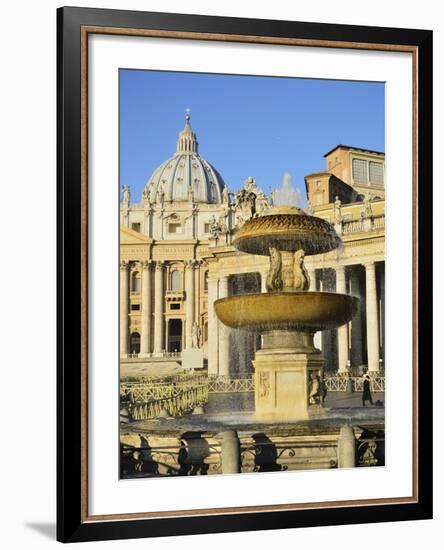 St. Peter's Basilica, Piazza San Pietro (St. Peter's Square), Vatican City, Rome, Lazio, Italy-Jochen Schlenker-Framed Photographic Print