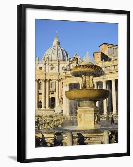 St. Peter's Basilica, Piazza San Pietro (St. Peter's Square), Vatican City, Rome, Lazio, Italy-Jochen Schlenker-Framed Photographic Print