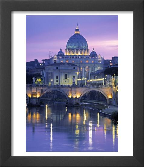 St. Peter's Basilica, Rome, Italy-Walter Bibikow-Framed Art Print