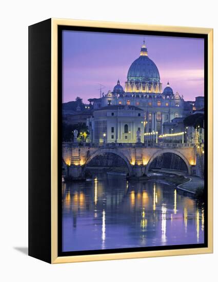 St. Peter's Basilica, Rome, Italy-Walter Bibikow-Framed Premier Image Canvas