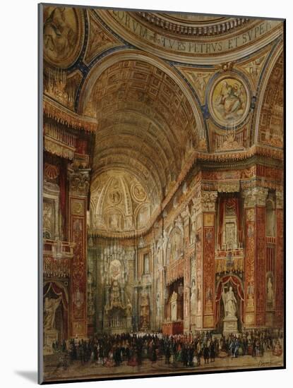 St. Peter's Basilica, Rome-Giacinto Gigante-Mounted Giclee Print