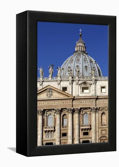 St. Peter's Basilica, Vatican City, Rome, Lazio, Italy-Stuart Black-Framed Premier Image Canvas