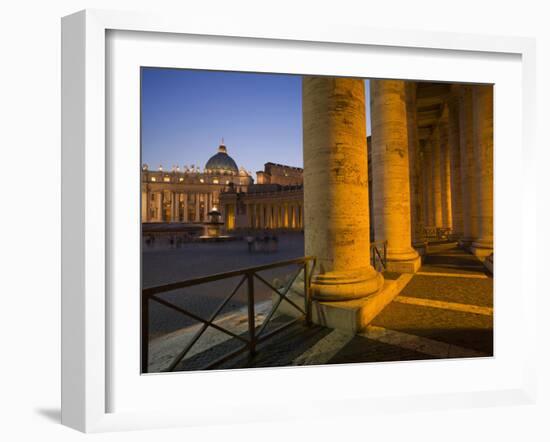 St. Peter's Basilica, Vatican, Rome, Lazio, Italy, Europe-Angelo Cavalli-Framed Photographic Print