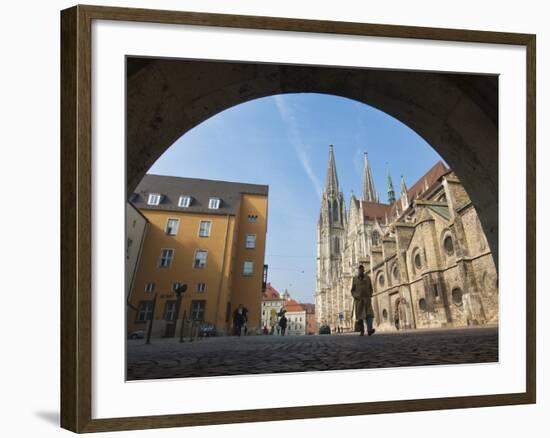 St Peter's Cathedral in Regensburg, Germany-Michael DeFreitas-Framed Photographic Print