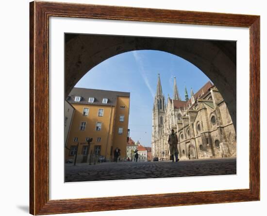 St Peter's Cathedral in Regensburg, Germany-Michael DeFreitas-Framed Photographic Print