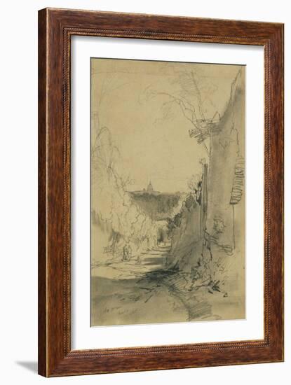 St Peter's from Arco Oscuro-Edward Lear-Framed Giclee Print