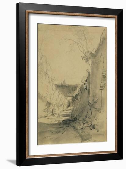 St Peter's from Arco Oscuro-Edward Lear-Framed Giclee Print