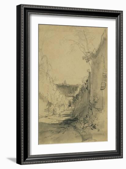 St Peter's from Arco Oscuro-Edward Lear-Framed Giclee Print