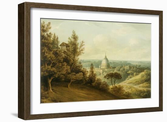 St Peter's from the Villa Milleni Near Rome-John `Warwick' Smith-Framed Giclee Print