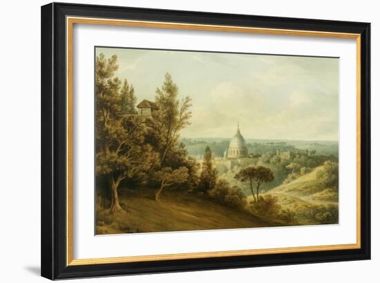 St Peter's from the Villa Milleni Near Rome-John `Warwick' Smith-Framed Giclee Print