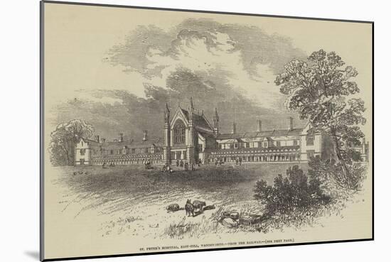 St Peter's Hospital, East-Hill, Wandsworth, from the Railway-null-Mounted Giclee Print