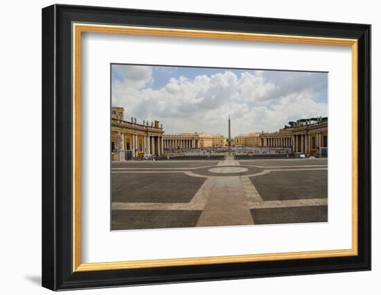 St Peter's Square and St Peter's Basilica at Vatican City, center of Catholic Church, Rome, Ital...-null-Framed Photographic Print