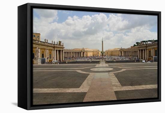 St Peter's Square and St Peter's Basilica at Vatican City, center of Catholic Church, Rome, Ital...-null-Framed Premier Image Canvas