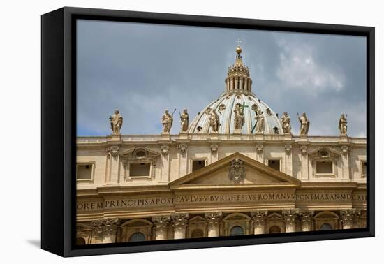 St Peter's Square and St Peter's Basilica at Vatican City, center of Catholic Church, Rome, Ital...-null-Framed Premier Image Canvas