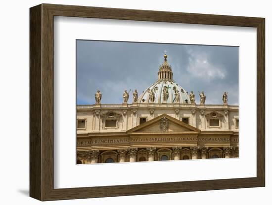 St Peter's Square and St Peter's Basilica at Vatican City, center of Catholic Church, Rome, Ital...-null-Framed Photographic Print