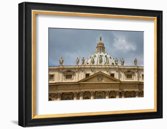 St Peter's Square and St Peter's Basilica at Vatican City, center of Catholic Church, Rome, Ital...-null-Framed Photographic Print