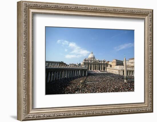St Peter's Square, October 16th 1978-Vittoriano Rastelli-Framed Photographic Print