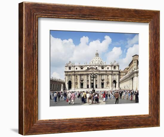 St. Peter's Square, Vatican, Rome, Lazio, Italy-Peter Scholey-Framed Photographic Print