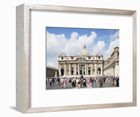 St. Peter's Square, Vatican, Rome, Lazio, Italy-Peter Scholey-Framed Photographic Print