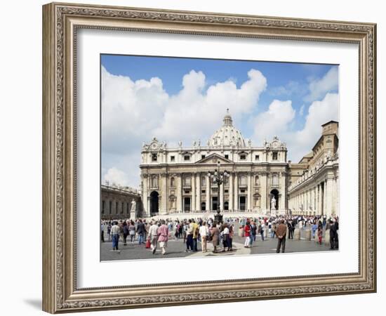 St. Peter's Square, Vatican, Rome, Lazio, Italy-Peter Scholey-Framed Photographic Print