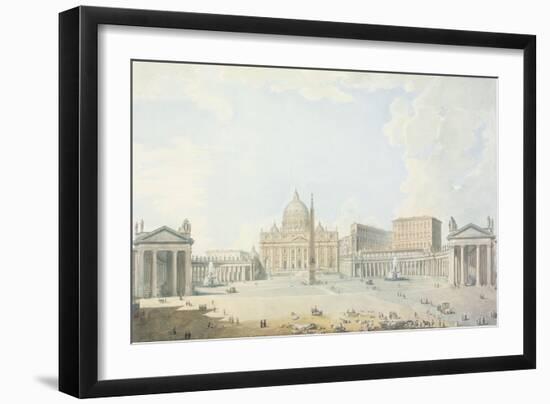 St. Peter's, the Basilica and the Piazza-Francesco Panini-Framed Giclee Print