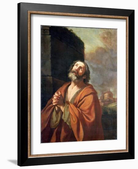 St. Peter-Guercino (Giovanni Francesco Barbieri)-Framed Giclee Print