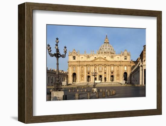 St. Peters and Piazza San Pietro in the Early Morning, Vatican City, Rome, Lazio, Italy-James Emmerson-Framed Photographic Print