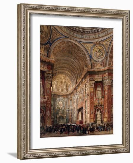 St Peters Basilica, Rome-Giacinto Gigante-Framed Giclee Print