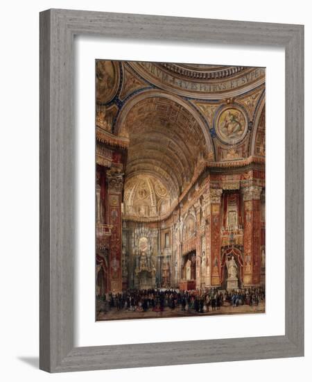 St Peters Basilica, Rome-Giacinto Gigante-Framed Giclee Print