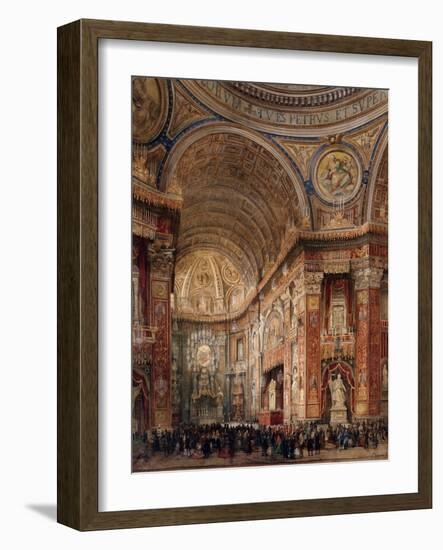St Peters Basilica, Rome-Giacinto Gigante-Framed Giclee Print