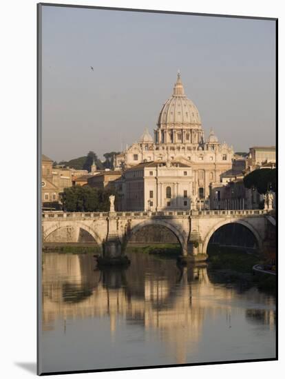 St. Peters Dome and the Tiber River, Rome, Lazio, Italy, Europe-Olivieri Oliviero-Mounted Photographic Print