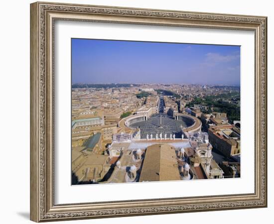 St. Peters Square (Piazza San Pietro), Vatican, Rome, Italy, Europe-Hans Peter Merten-Framed Photographic Print