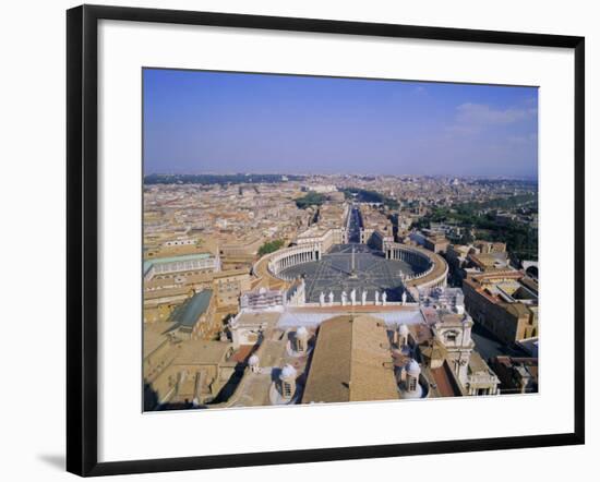 St. Peters Square (Piazza San Pietro), Vatican, Rome, Italy, Europe-Hans Peter Merten-Framed Photographic Print
