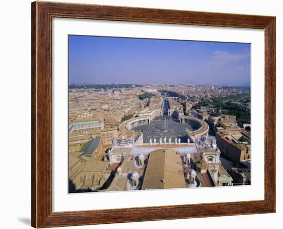 St. Peters Square (Piazza San Pietro), Vatican, Rome, Italy, Europe-Hans Peter Merten-Framed Photographic Print