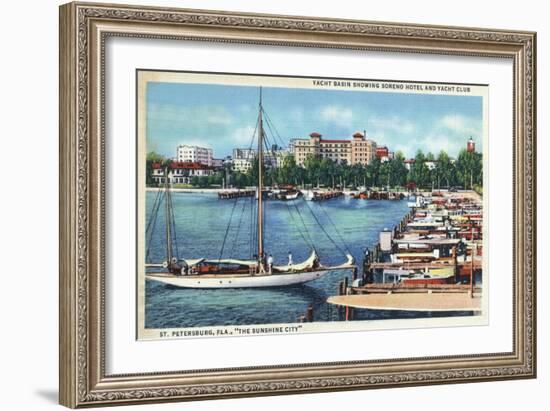 St. Petersburg, Florida - Aerial View of Heart of the City-Lantern Press-Framed Art Print