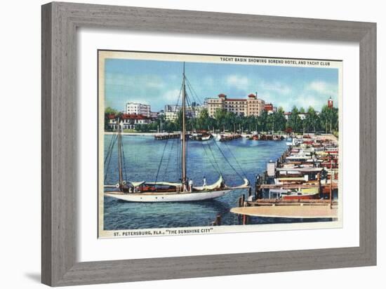 St. Petersburg, Florida - Aerial View of Heart of the City-Lantern Press-Framed Art Print