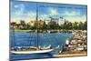 St. Petersburg, Florida - Central Yacht Basin Scene-Lantern Press-Mounted Art Print