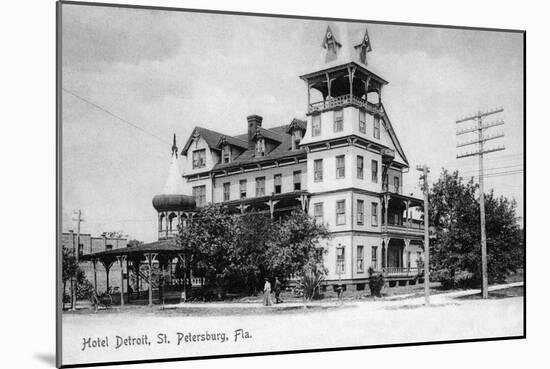 St. Petersburg, Florida - Hotel Detroit Exterior View-Lantern Press-Mounted Art Print