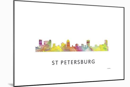 St Petersburg Florida Skyline-Marlene Watson-Mounted Giclee Print