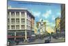 St. Petersburg, Florida - View Down Central Avenue-Lantern Press-Mounted Art Print